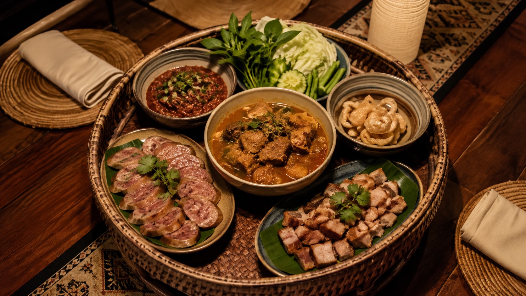 The flavours of a Khantoke table