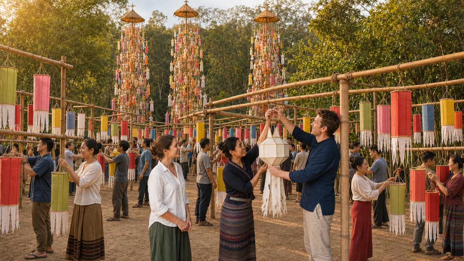 Khom hanging & the Salak Yom landmark